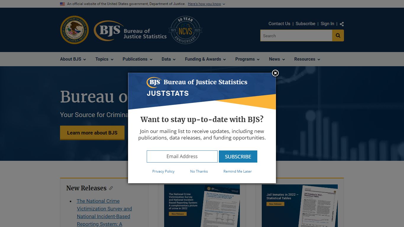 Bureau of Justice Statistics (BJS) - Total correctional population